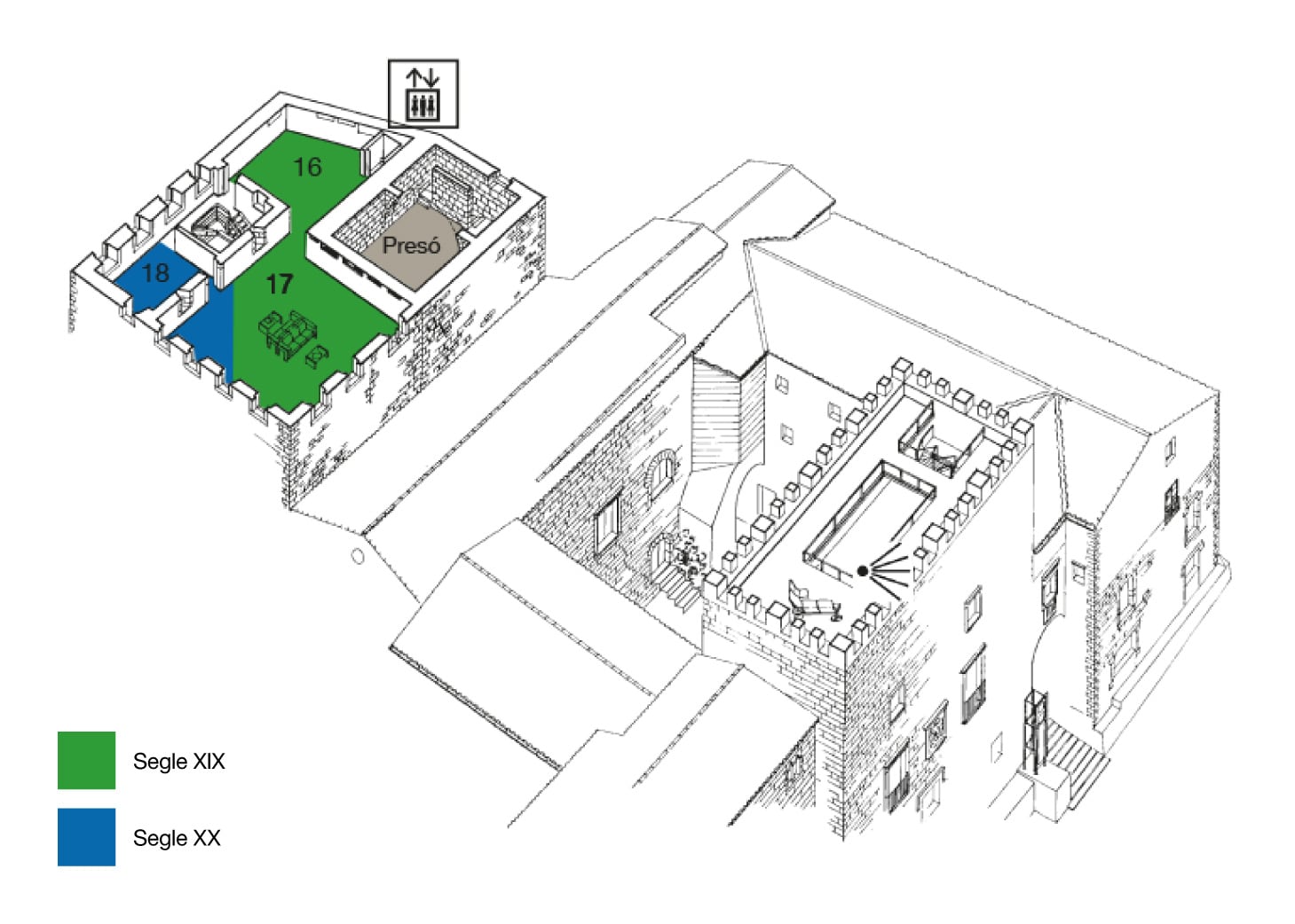 Mapa de la quarta planta del Museu d'Art de girona